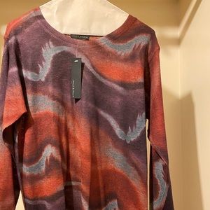 Ladies medium jersey top in tie dyed look.